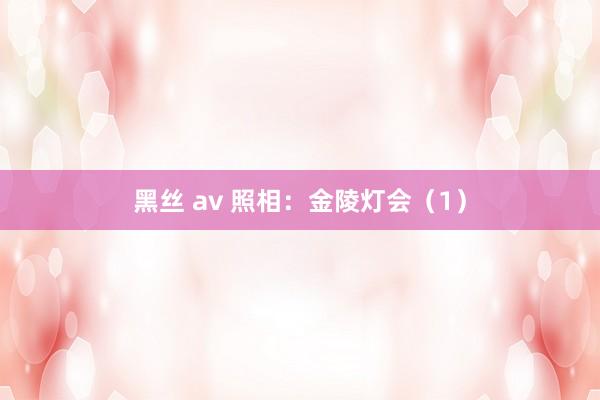 黑丝 av 照相：金陵灯会（1）